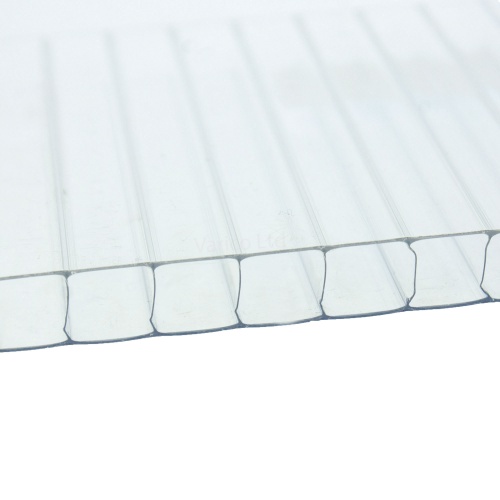 Twinwall Polycarbonate 10mm Thick Clear, Corrugated Plastic Roofing Sheets Sizes