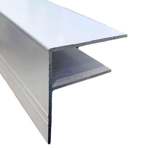 Aluminium F-Section For Polycarbonate Roofing Sheets