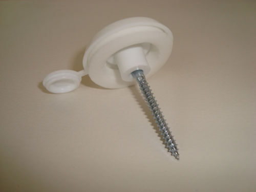 16mm White Polycarbonate Roofing Sheet Fixing Buttons Pk10