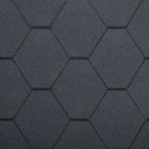Bitumen Roofing Shingles Black Hexagonal 3m² Pack