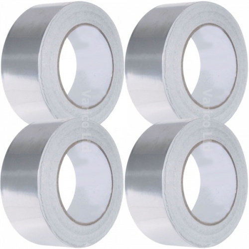 Aluminium Foil Tape 48mm Wide X 50M Long Trade Pack 4 Rolls