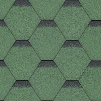 Bitumen Roofing Shingles Green Hexagonal 3m² Pack