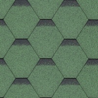 Bitumen Roofing Shingles Green Hexagonal 3m Pack